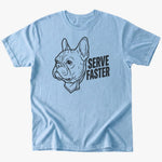 Serve Faster T-shirt - Light Blue - Heartfur