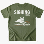 Sighing T-shirt - Military Green - Heartfur