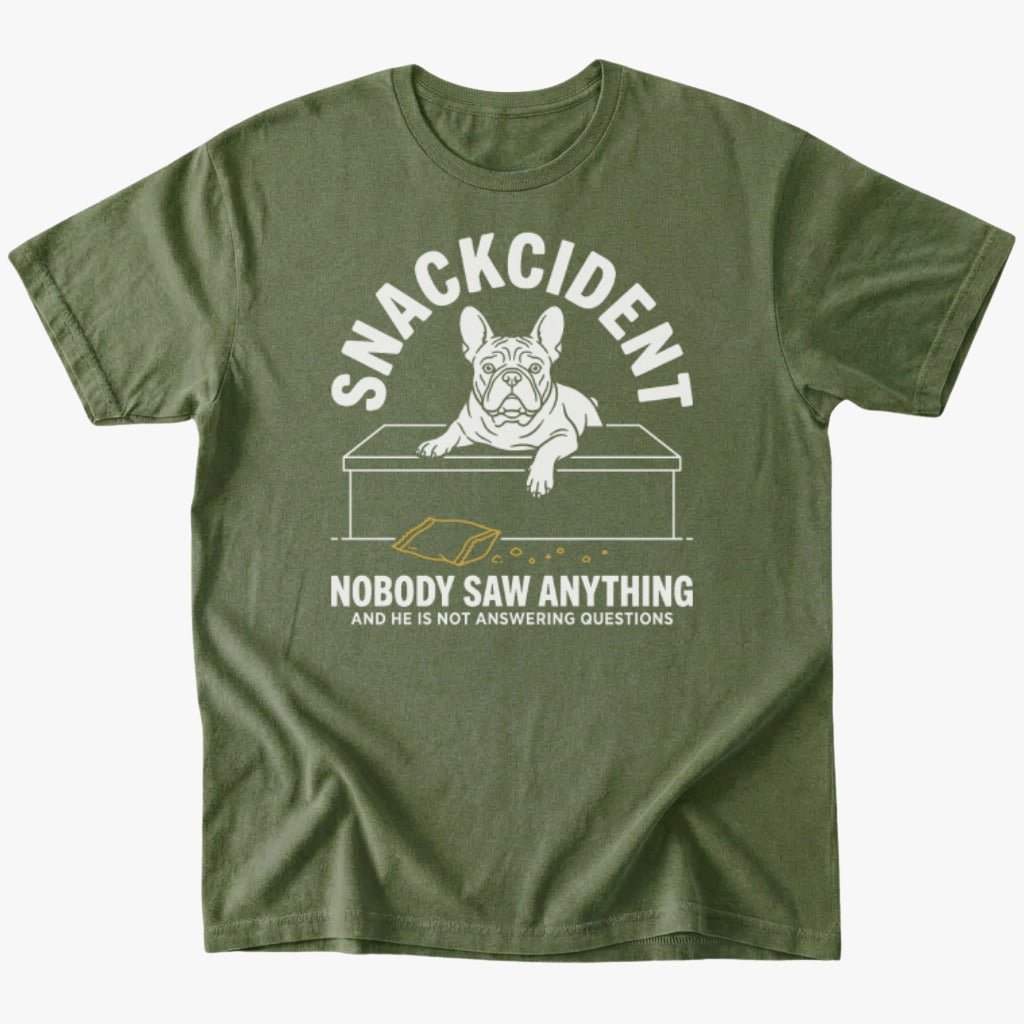 Snackcident T-shirt - Military Green - Heartfur