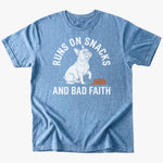 Snacks and bad faith T-shirt - Heather Indigo - Heartfur