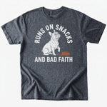 Snacks and bad faith T-shirt - Dark Heather - Heartfur