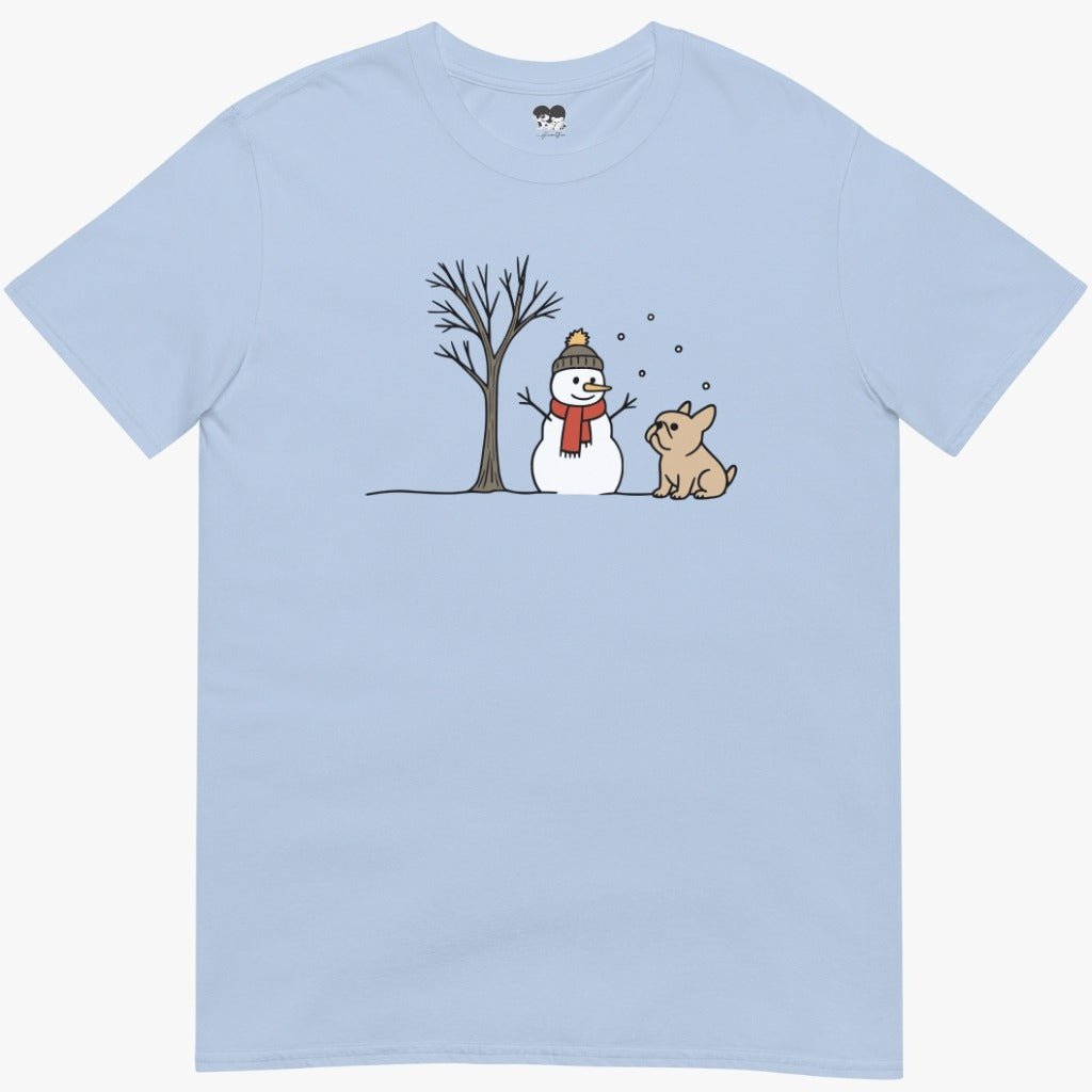 Snowman and Frenchie T-Shirt