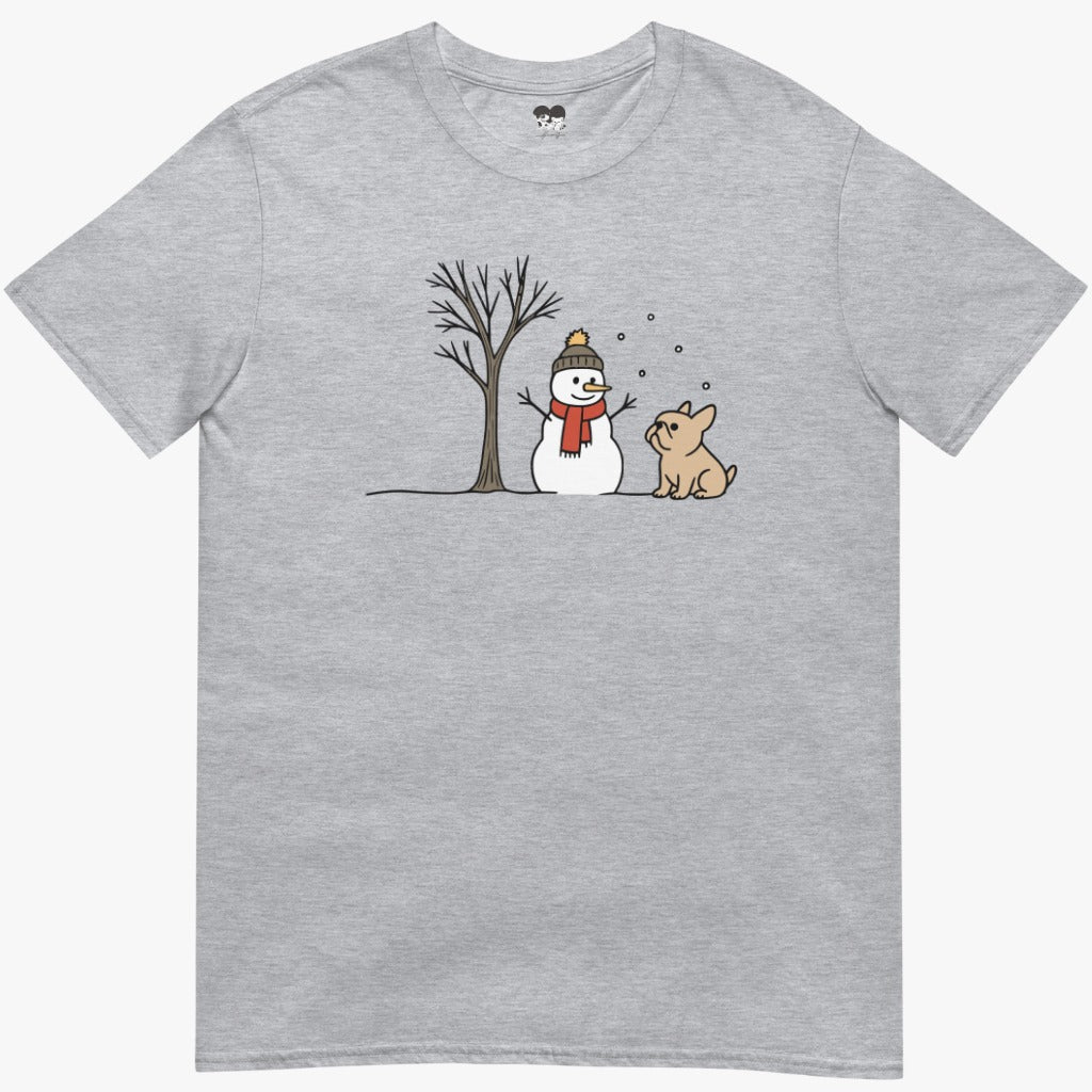 Snowman and Frenchie T-Shirt