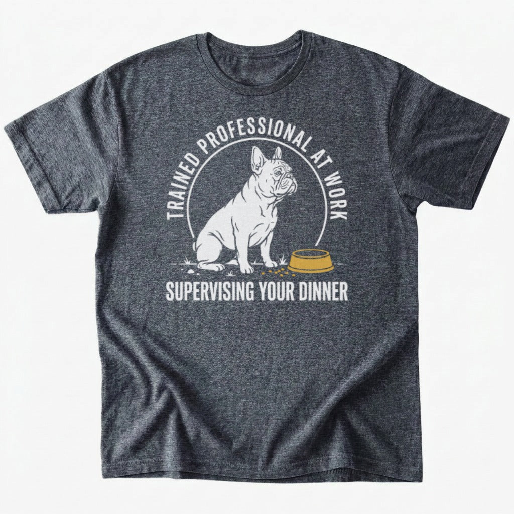 Supervising Dinner T-Shirt - Dark Heather - Heartfur