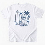 Surf dog T-Shirt - White - Heartfur