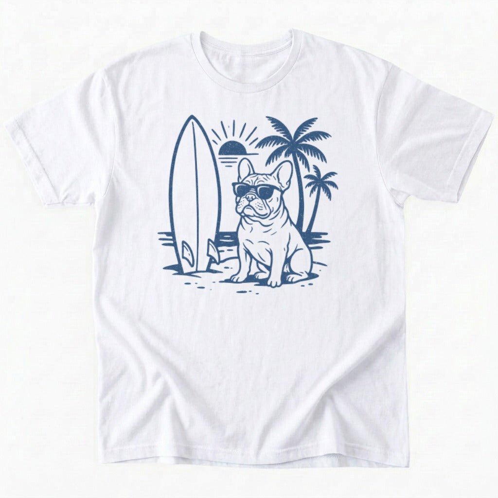 Surf dog T-Shirt - White - Heartfur