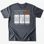 The Big Sigh T-Shirt - Dark Heather - Heartfur