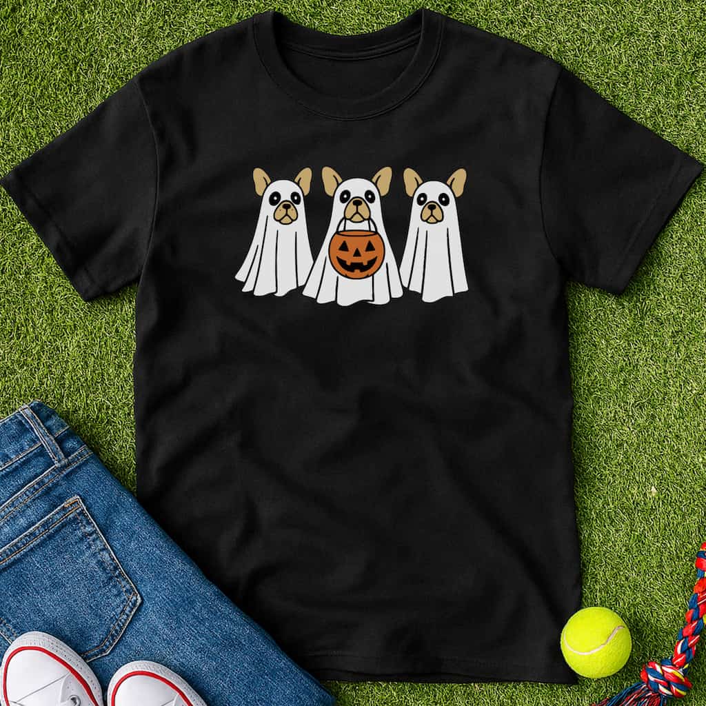 Сute Ghost frenchie T-Shirt Black / S Heartfur