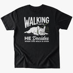 Walking. Until T-shirt - Black - Heartfur
