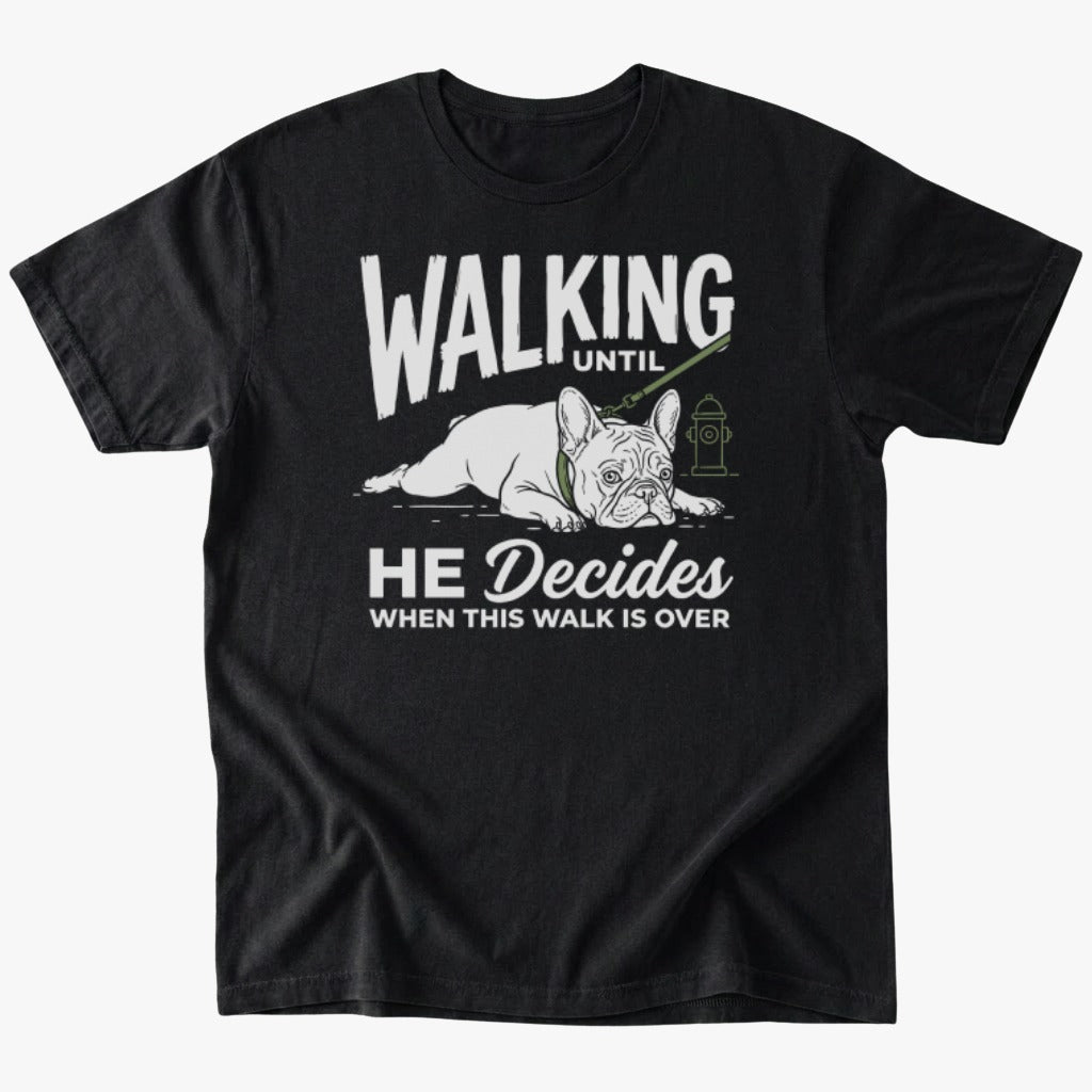 Walking. Until T-shirt - Black - Heartfur