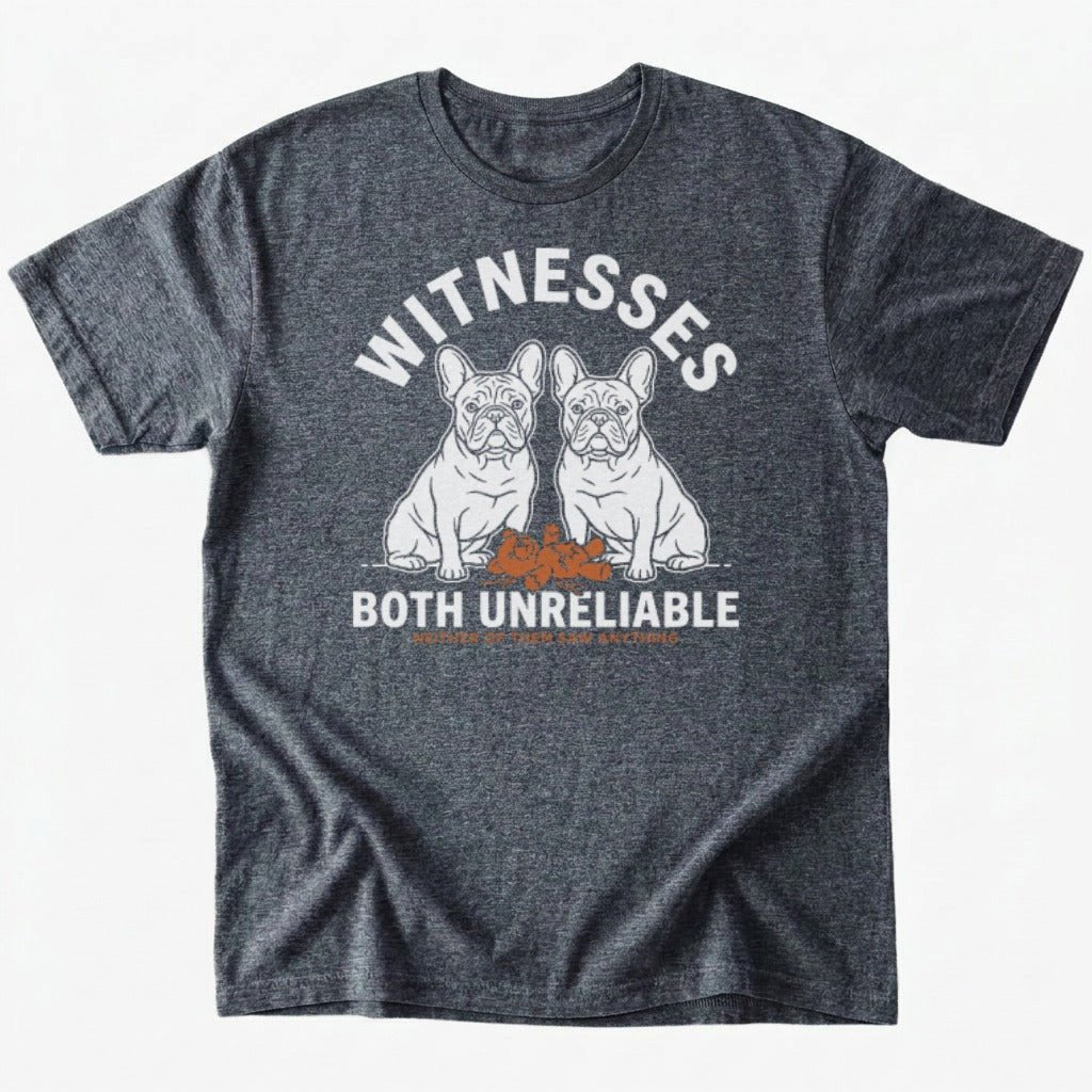 witnesses T-shirt - Dark Heather - Heartfur